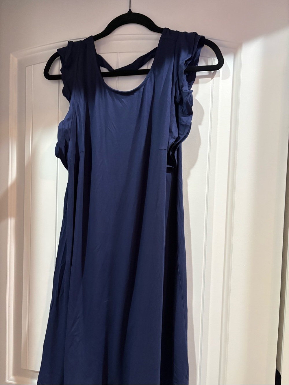 Lilly Pulitzer Deep Navy Ruffled Sleeve Tank Dress